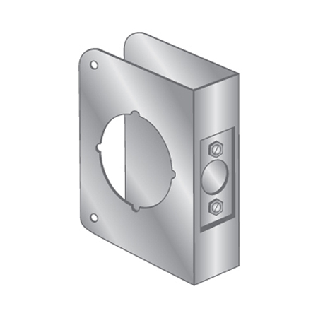 Plate around door shop knob