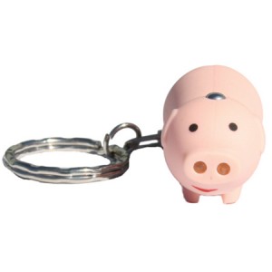 Lighted Oinking Pig Key Ring